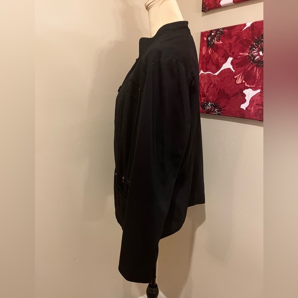 Coldwater Creek Black Mandarin Color Structure Jacket, size 12 - Picture 3 of 7